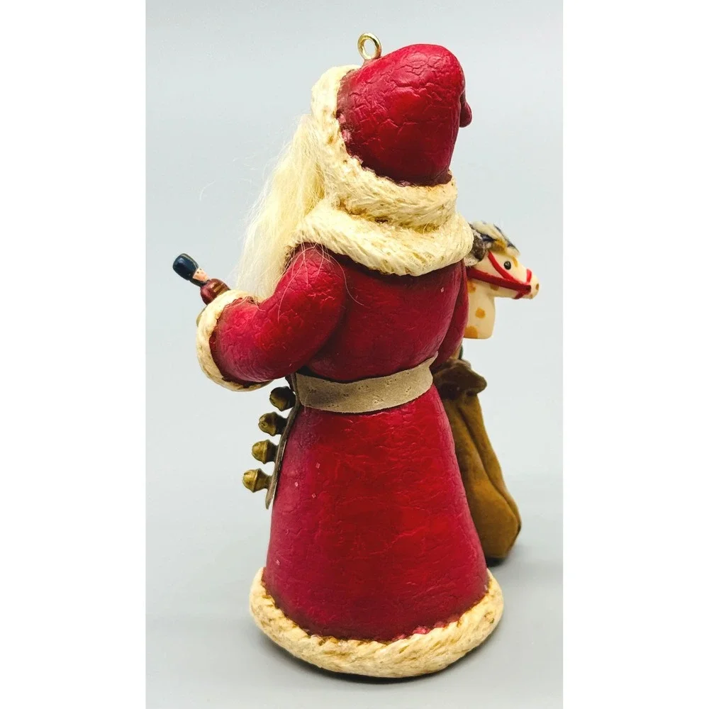 Hallmark Keepsake Ornament‎ A Visit From Santa Lot of 3 Chalkware Felt 2003
